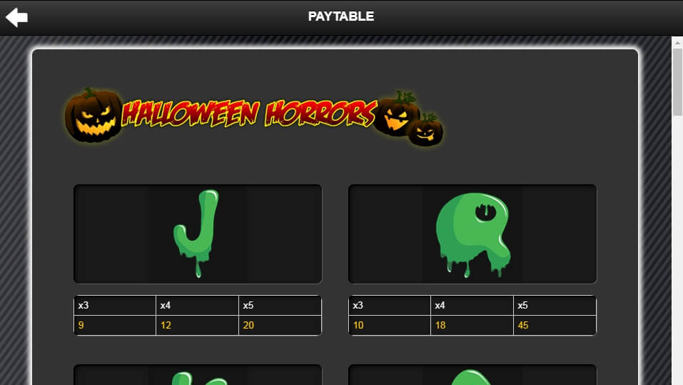 halloween horrors slot slot machine detail image 3
