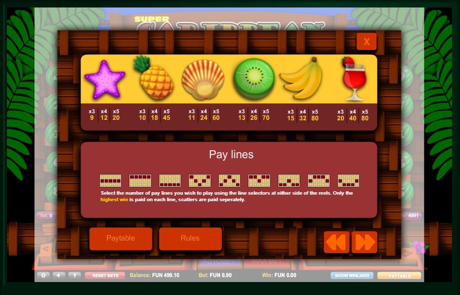super caribbean cashpot slot slot machine detail image 2