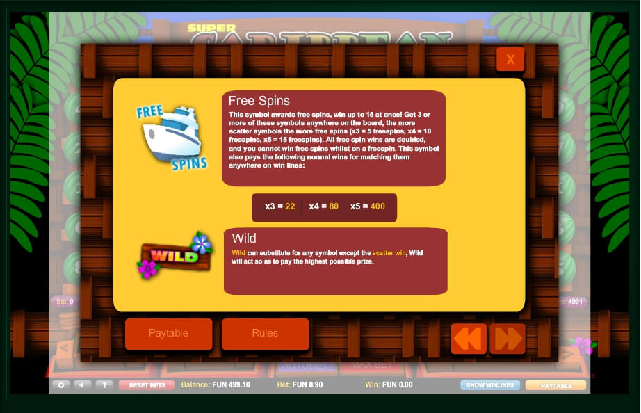 super caribbean cashpot slot slot machine detail image 0