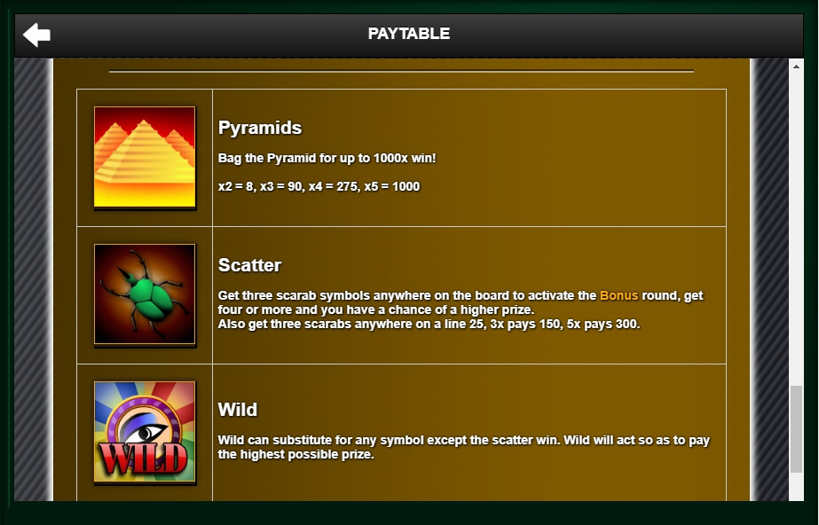 treasure of the pyramids slot slot machine detail image 0