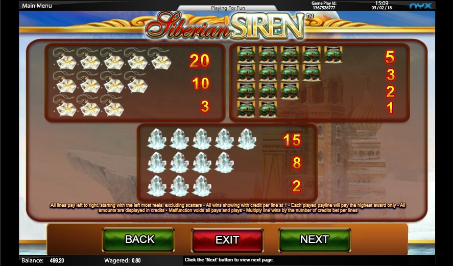 siberian siren slot slot machine detail image 5
