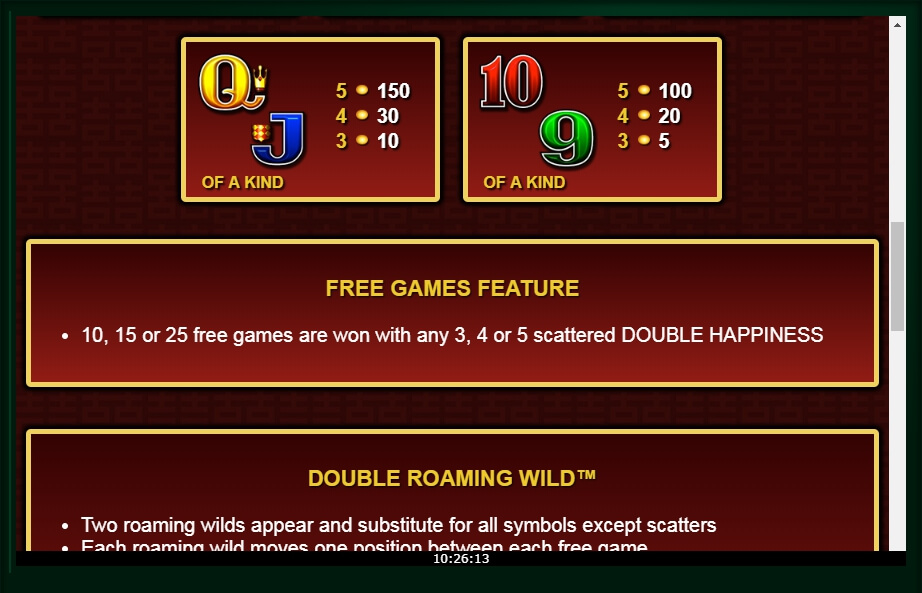 double happiness slot machine detail image 3