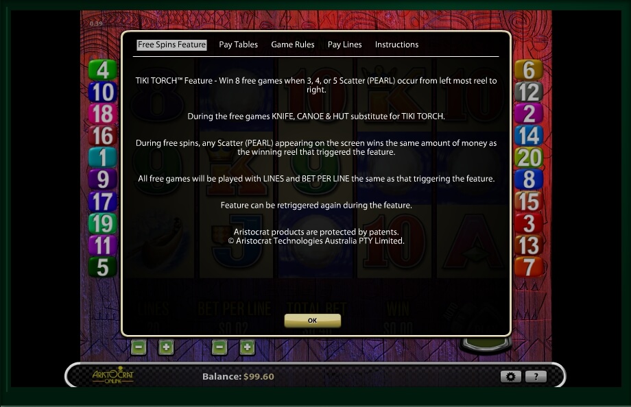 tiki torch slot machine detail image 4