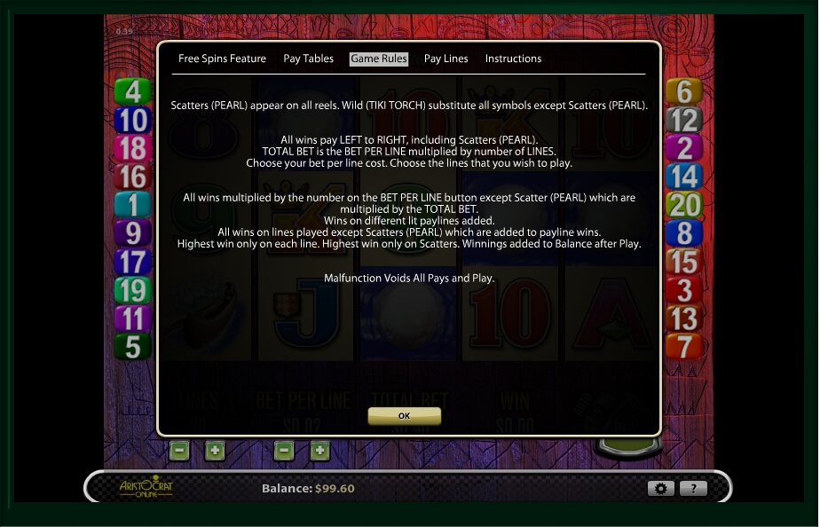 tiki torch slot machine detail image 3