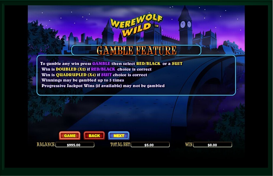 werewolf wild slot machine detail image 5