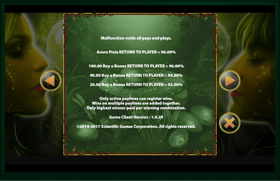 acorn pixie slot slot machine detail image 2