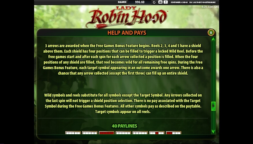 lady robin hood slot slot machine detail image 2