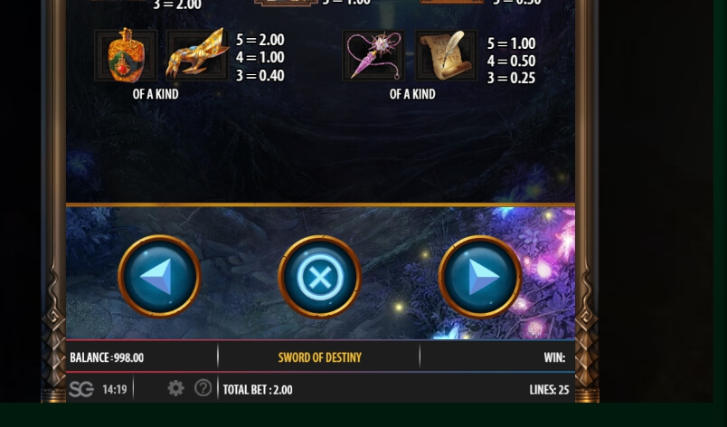 sword of the destiny slot machine detail image 13