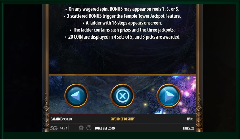 sword of the destiny slot machine detail image 3