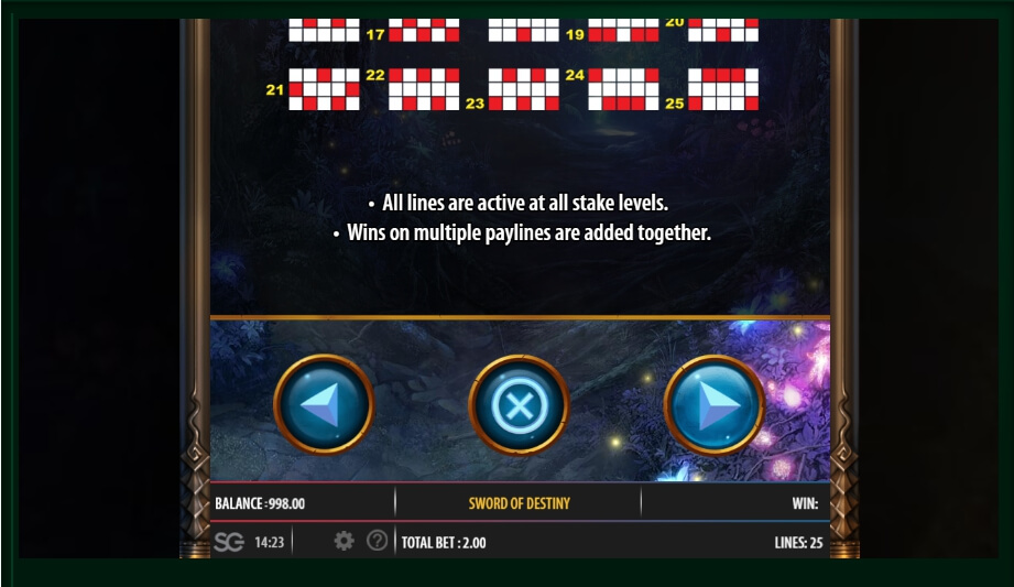 sword of the destiny slot machine detail image 2