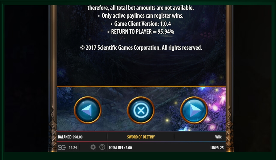 sword of the destiny slot machine detail image 6