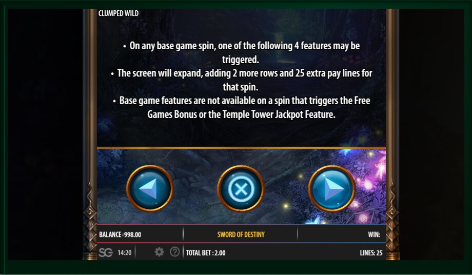 sword of the destiny slot machine detail image 4