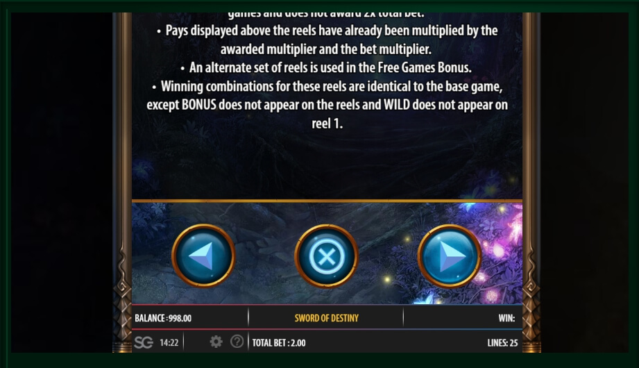 sword of the destiny slot machine detail image 1