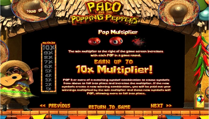 paco and the popping peppers slot slot machine detail image 1