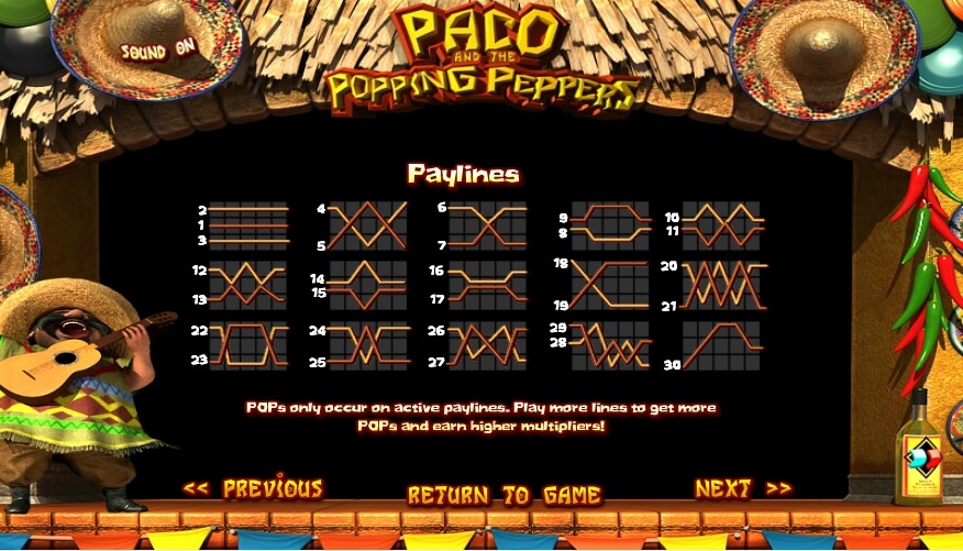 paco and the popping peppers slot slot machine detail image 2