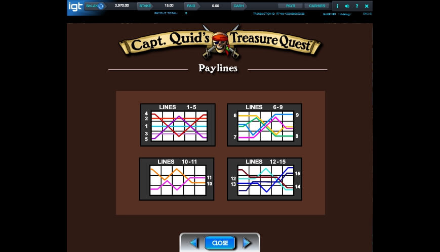 capt quids treasure quest slot slot machine detail image 3