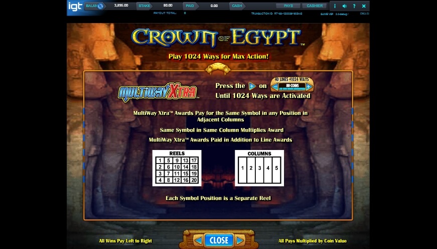 crown of egypt slot slot machine detail image 6