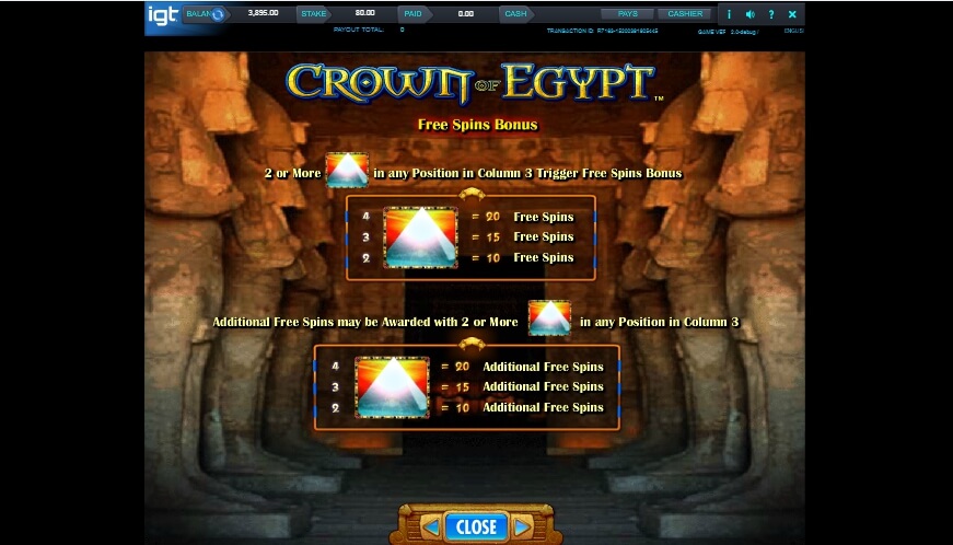 crown of egypt slot slot machine detail image 7
