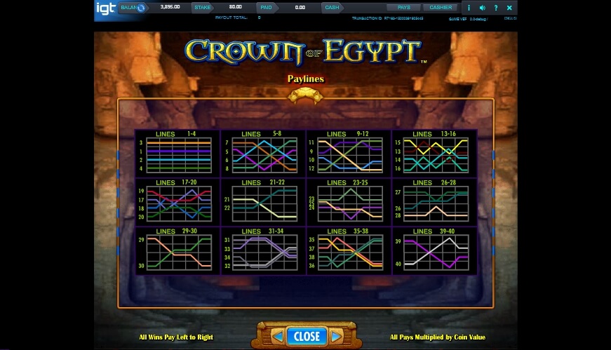 crown of egypt slot slot machine detail image 1