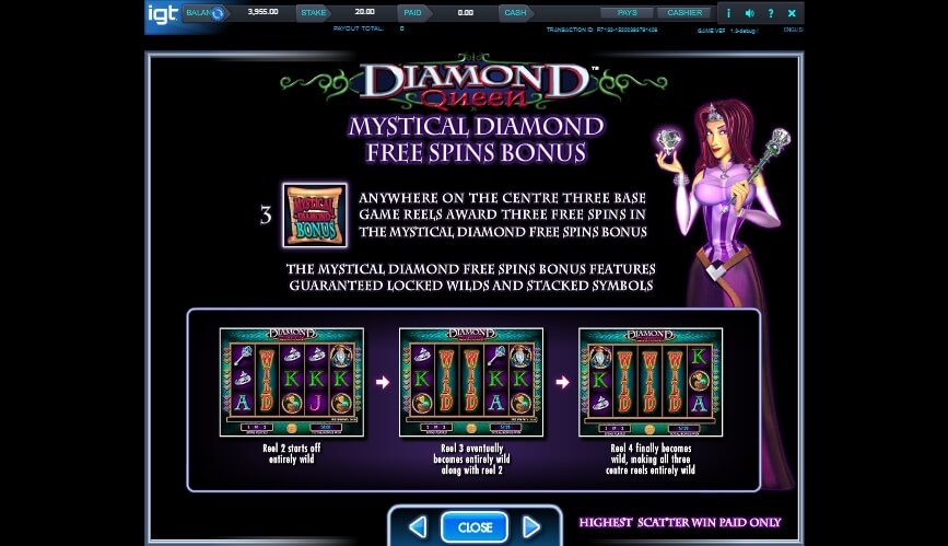 diamond queen slot slot machine detail image 1