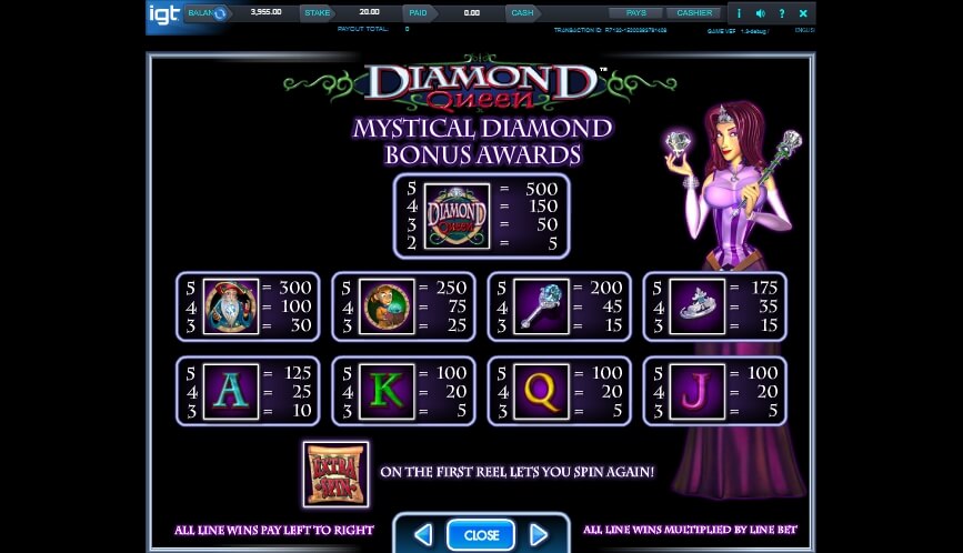 diamond queen slot slot machine detail image 4