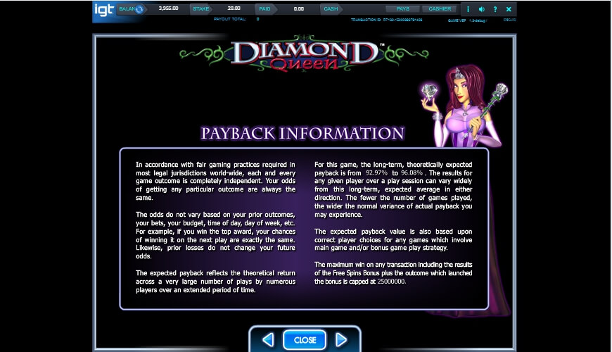 diamond queen slot slot machine detail image 0