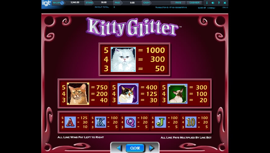 kitty glitter slot slot machine detail image 4