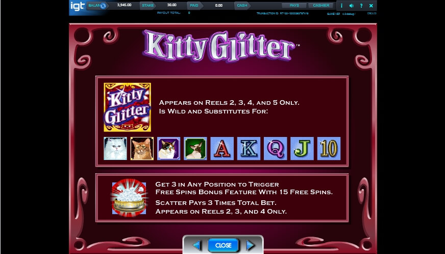kitty glitter slot slot machine detail image 3