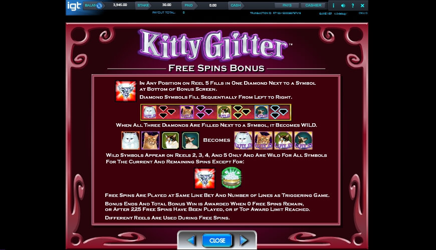 kitty glitter slot slot machine detail image 1