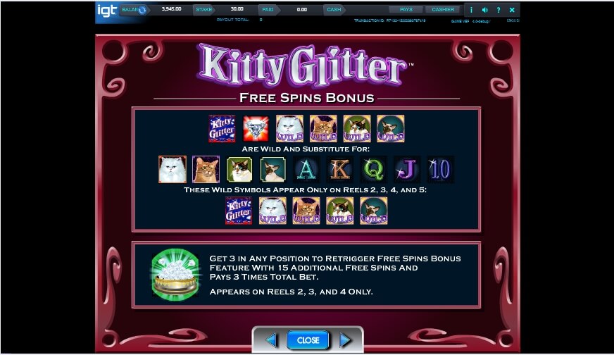kitty glitter slot slot machine detail image 5