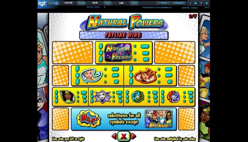 natural powers slot slot machine detail image 1