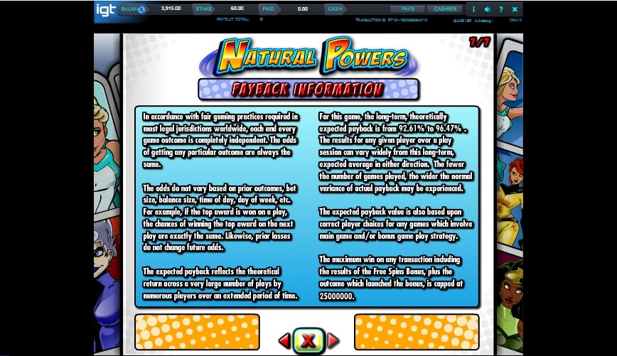 natural powers slot slot machine detail image 2