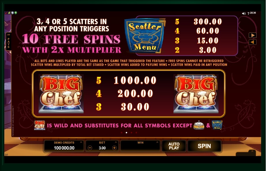 big chef slot slot machine detail image 1