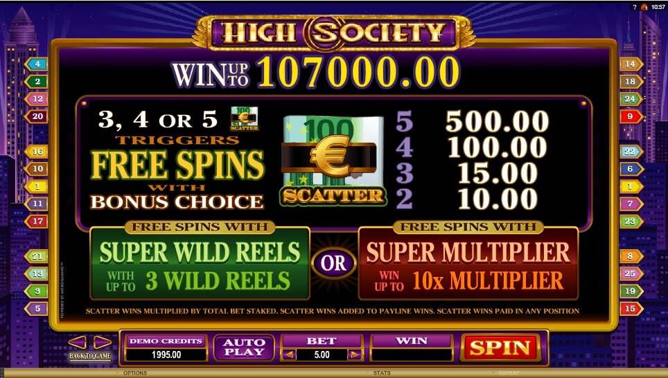 high society slot slot machine detail image 2