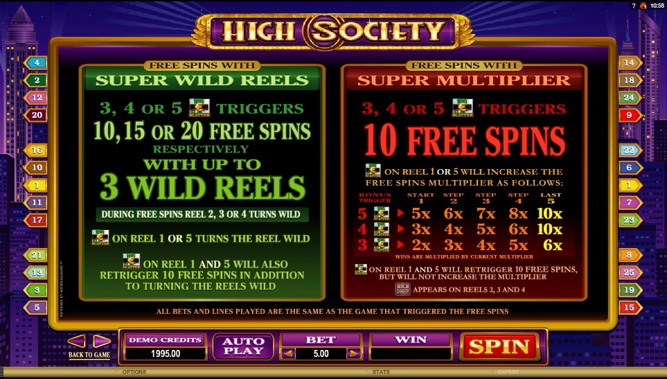 high society slot slot machine detail image 0