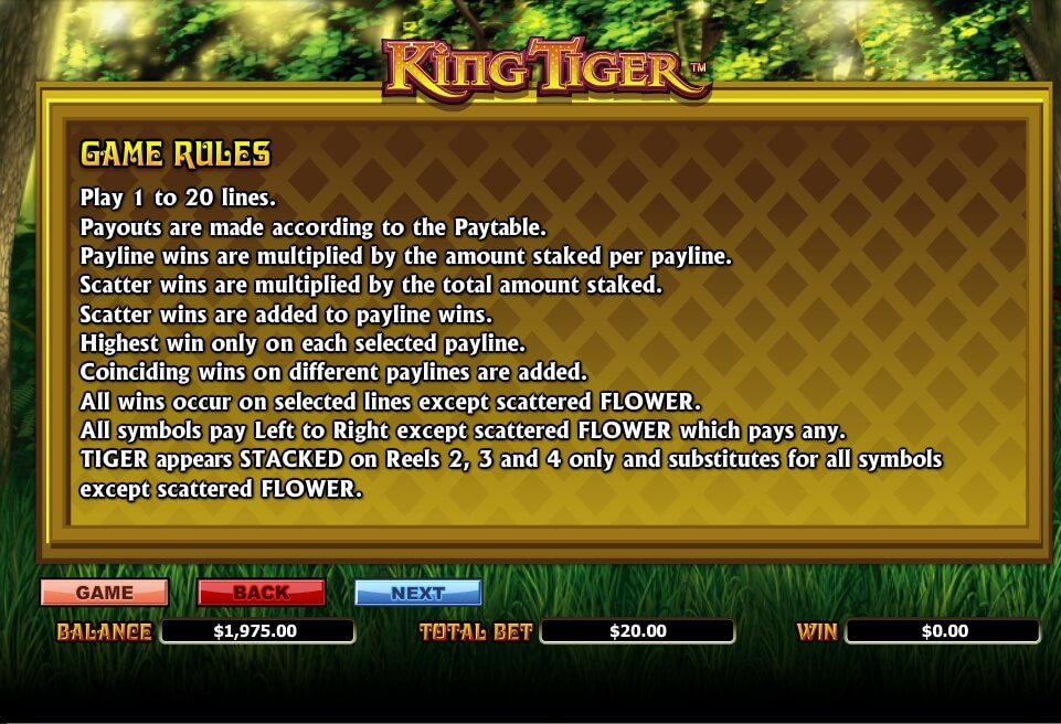 king tiger slot slot machine detail image 0