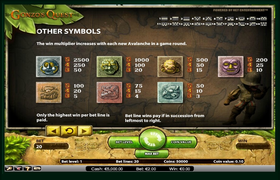 gonzos quest slot slot machine detail image 0