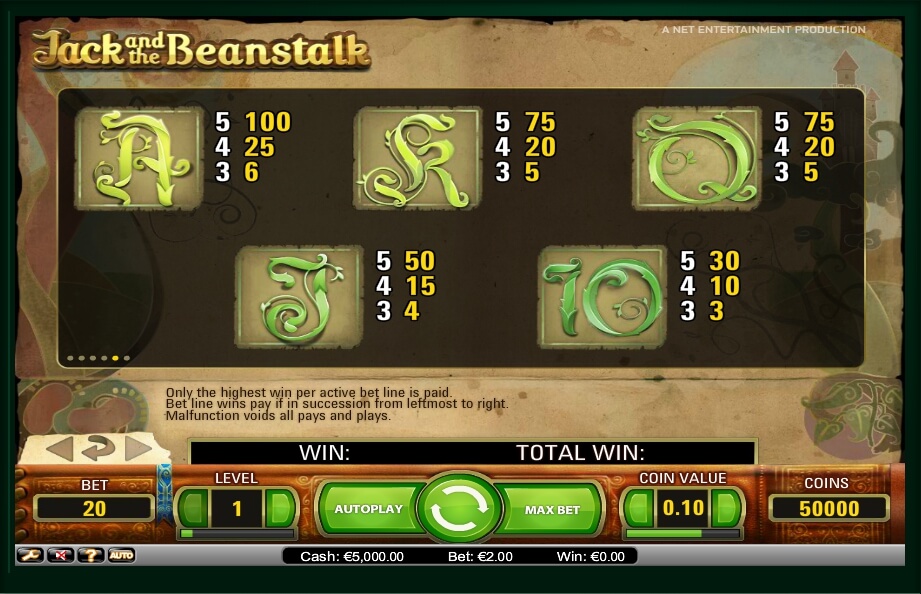 jack and the beanstalk slot slot machine detail image 1