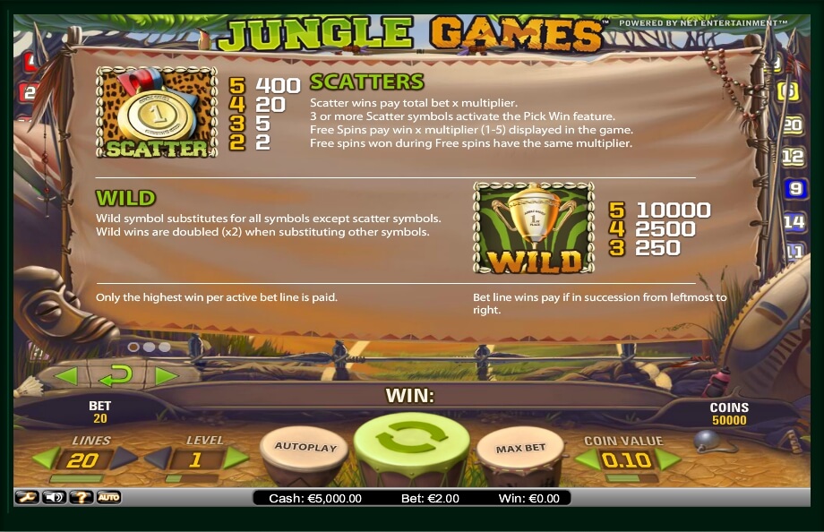 jungle games slot slot machine detail image 1