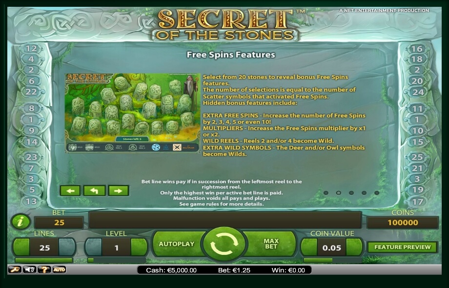 secret of the stones slot slot machine detail image 1