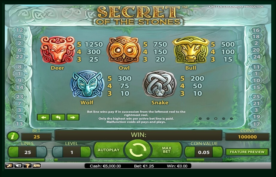 secret of the stones slot slot machine detail image 0