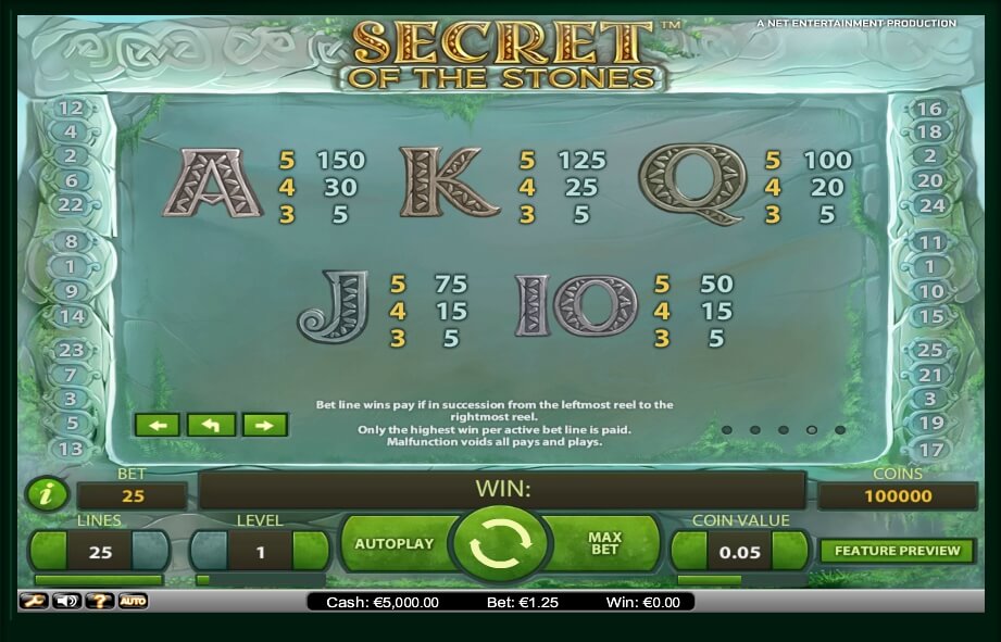 secret of the stones slot slot machine detail image 4