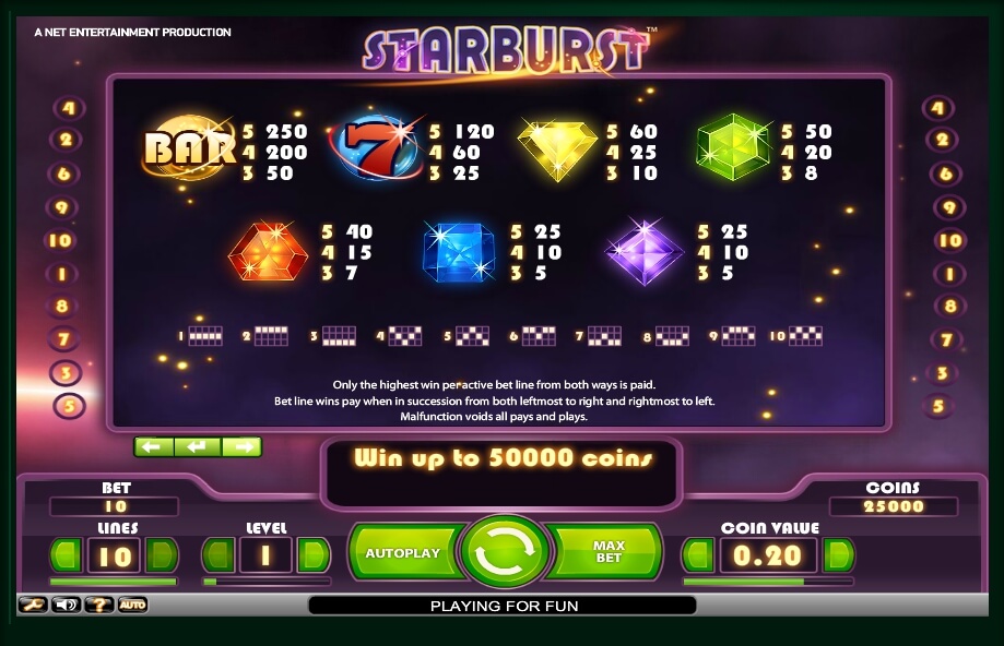 starburst slot slot machine detail image 1