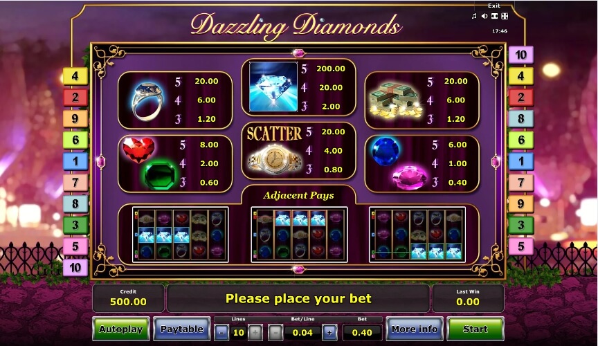 dazzling diamonds slot slot machine detail image 0