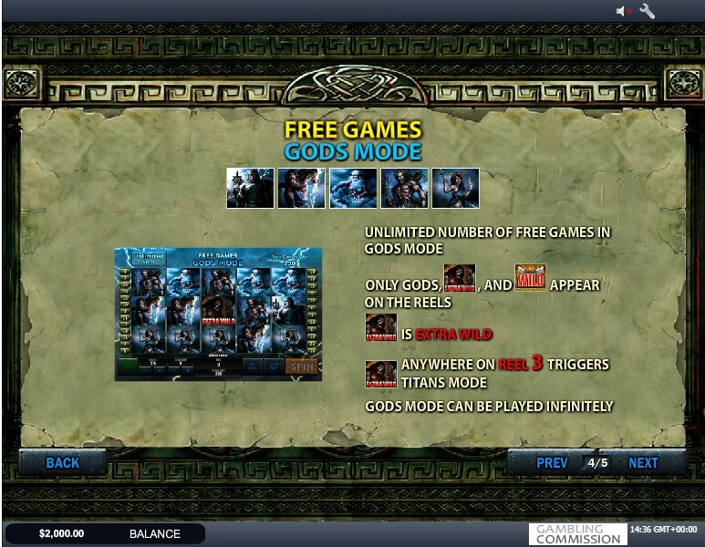 battle of the gods slot slot machine detail image 2