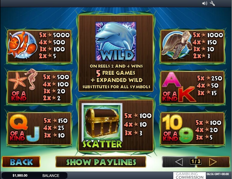 dolphin reef slot slot machine detail image 0