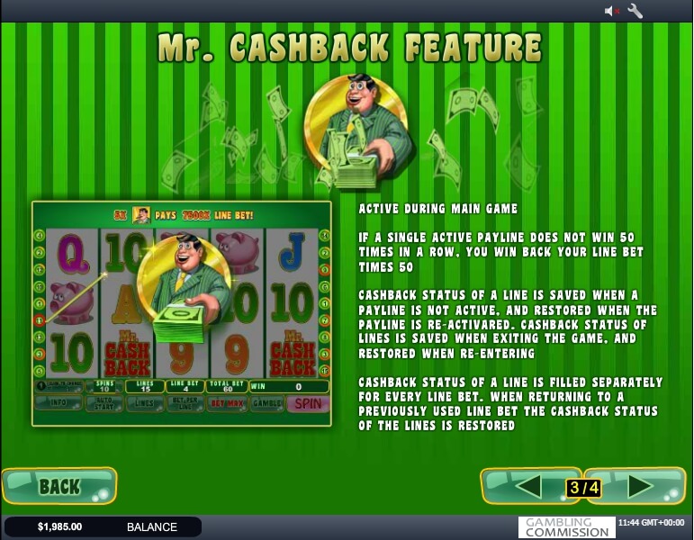 mr. cashback slot slot machine detail image 1