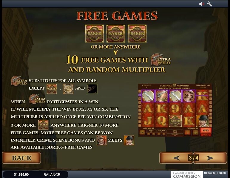 sherlock mystery slot machine detail image 2