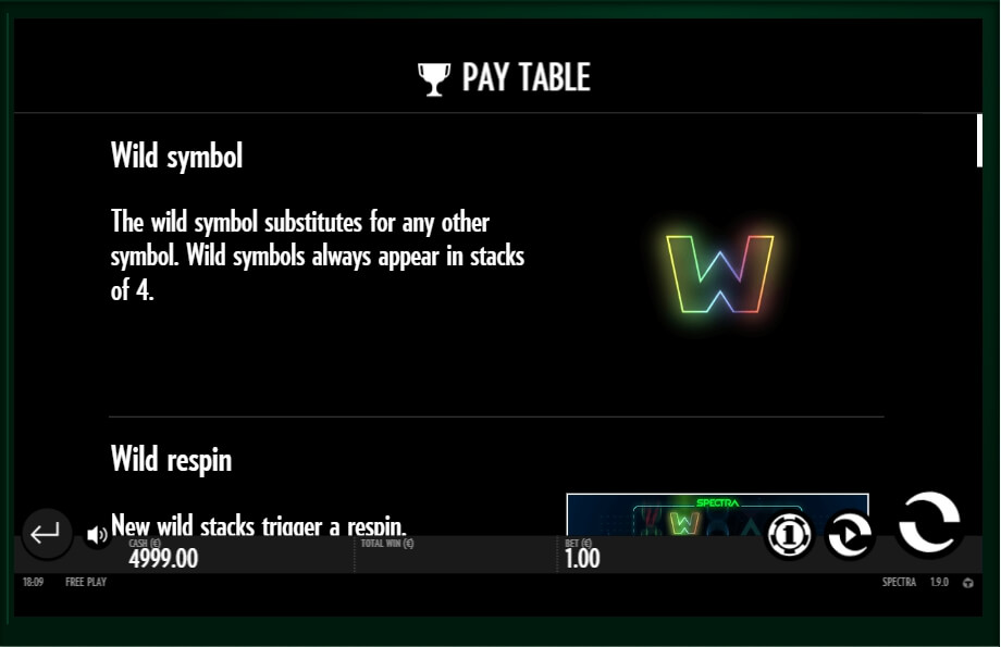 spectra slot machine detail image 4