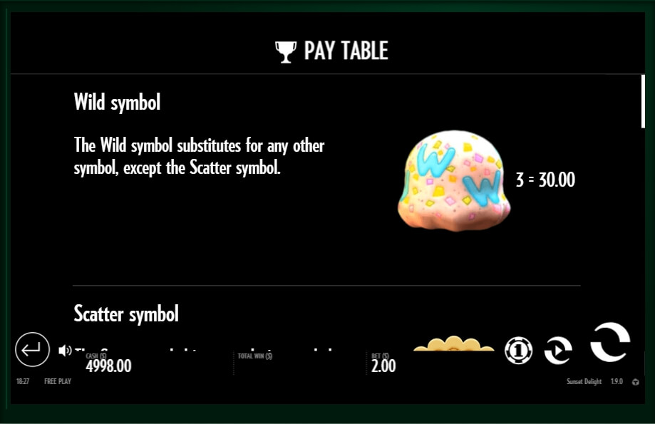 sunset delight slot slot machine detail image 3